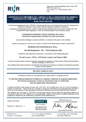 Certificazione 1090 Modena