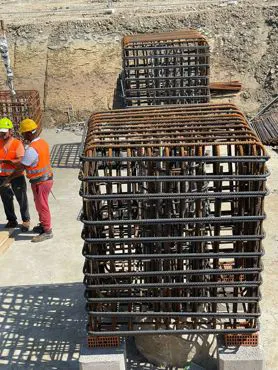 CORDOLO SU GABBIE PALI DI FONDAZIONE